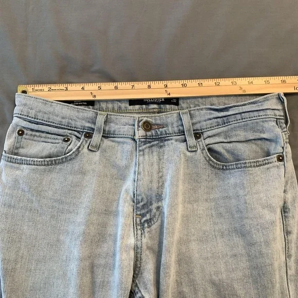 Hollister Jeans Mens 30x32 Light Wash Skinny Epic Flex Stretch Denim Blue - Picture 5 of 11